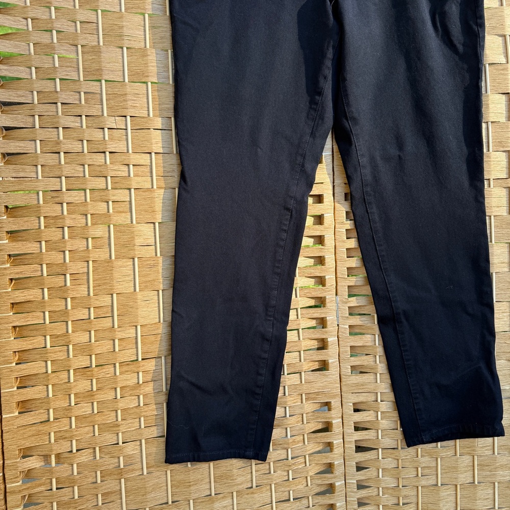 Banana Republic Black Straight Leg Pants Women’s Size 14 Viscose & Cotton Blend - Picture 6 of 14